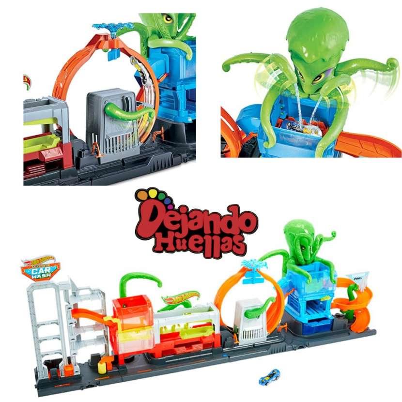Hot wheels lavadero de vehículos pulpo dejandohuellas ID 1585190